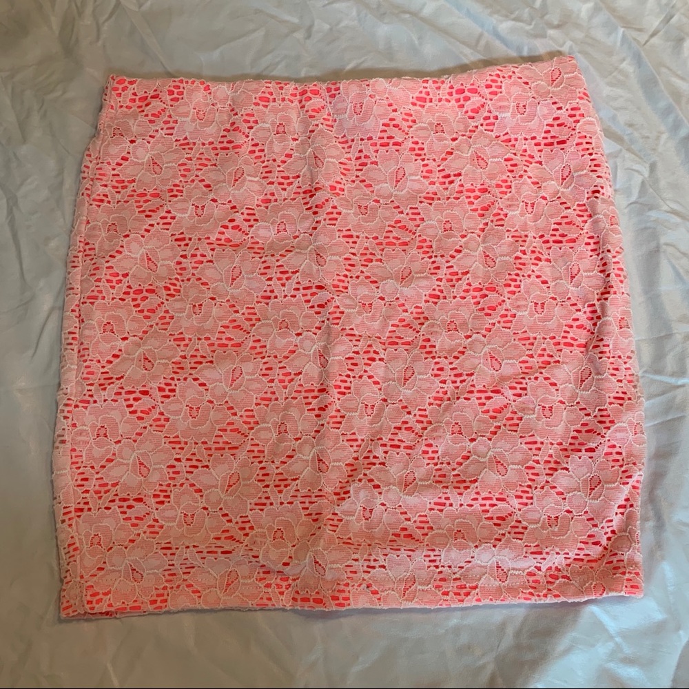 Bright Pink Pencil Mini Skirt